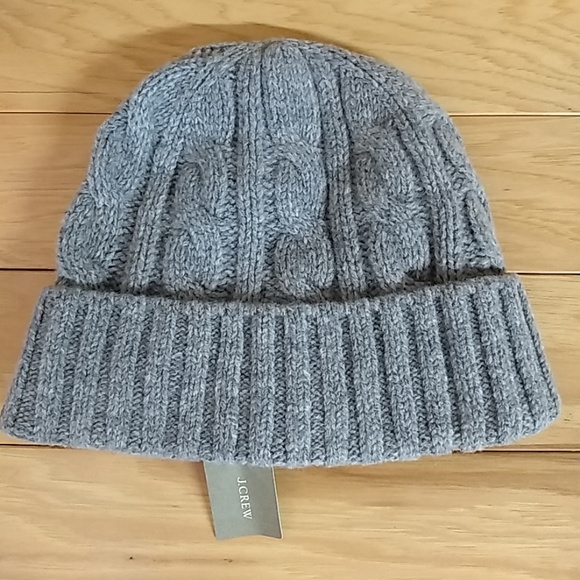 J. Crew Other - J. Crew Lambswool Cable Knit Beanie Winter Hat